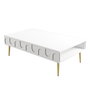 Hanah Home Lyon 33 Mesa de Centro Blanca y Oro